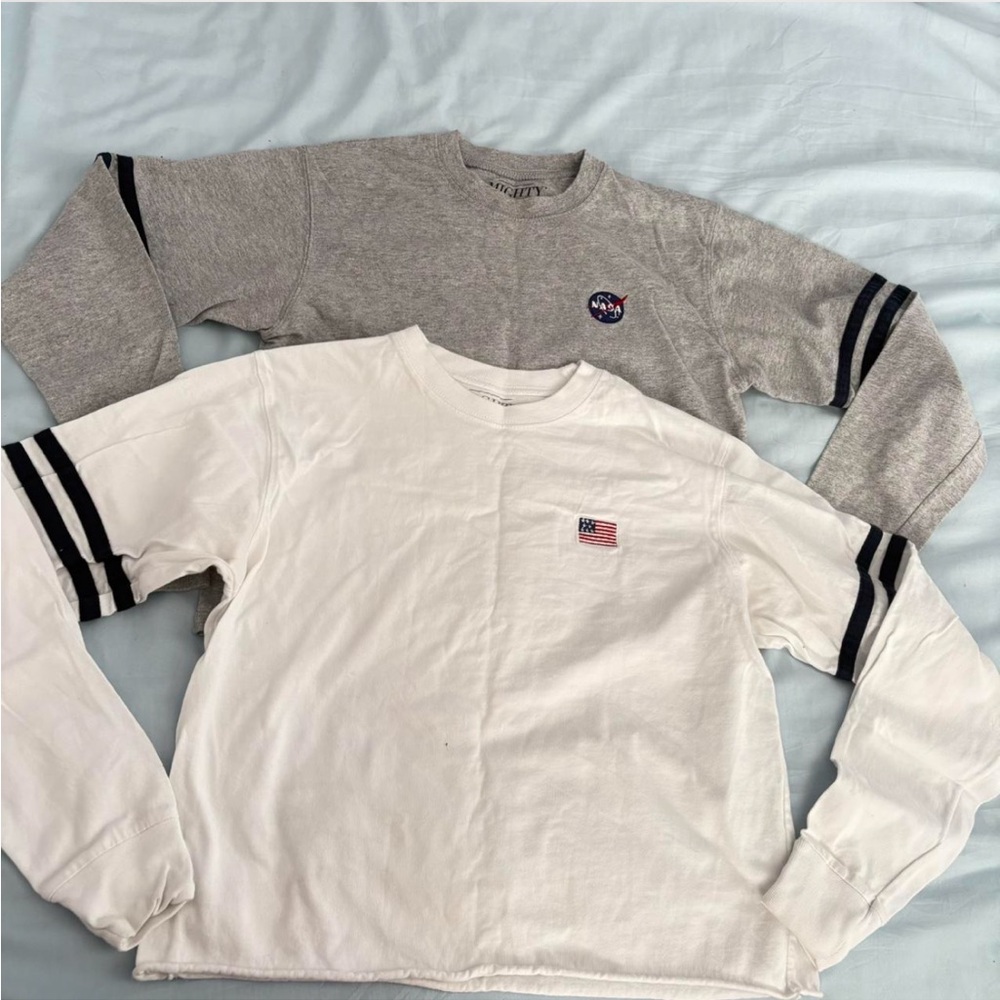 NASA long sleeve crop top bundle